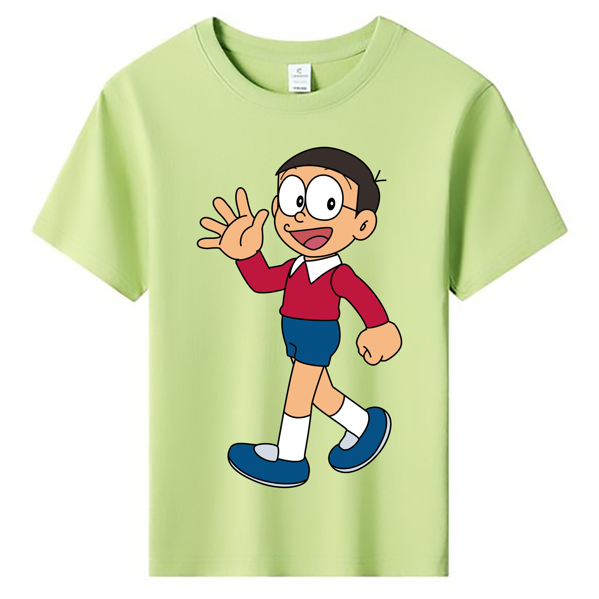 （画像用） ドラえもん 野比 のび太 Doraemon Nobita Nobi 綿100％キッズTシャツ（フロントプリント）